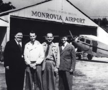 Laurel and Hardy with Al Blackburn and Bud Hanser